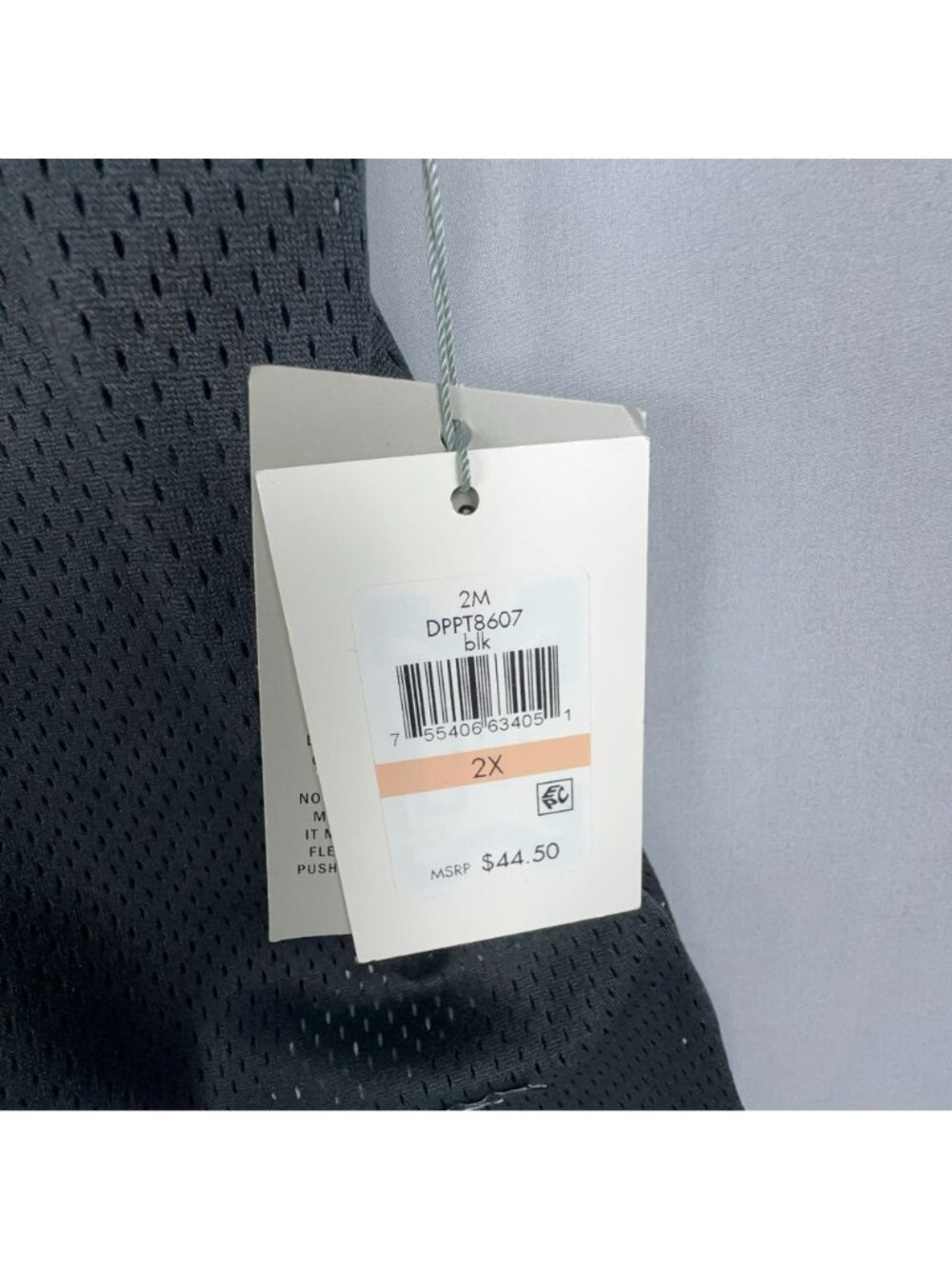 DKNY Sport Tank Top Size 2X Mesh Basketball Black Sleeveless White Logo Was $44. - Picture 8 of 12